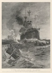 An Incident during the Naval Manoeuvres, Man overboard!